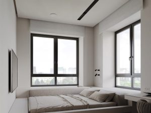 cửa sổ mở quay nhôm kogen